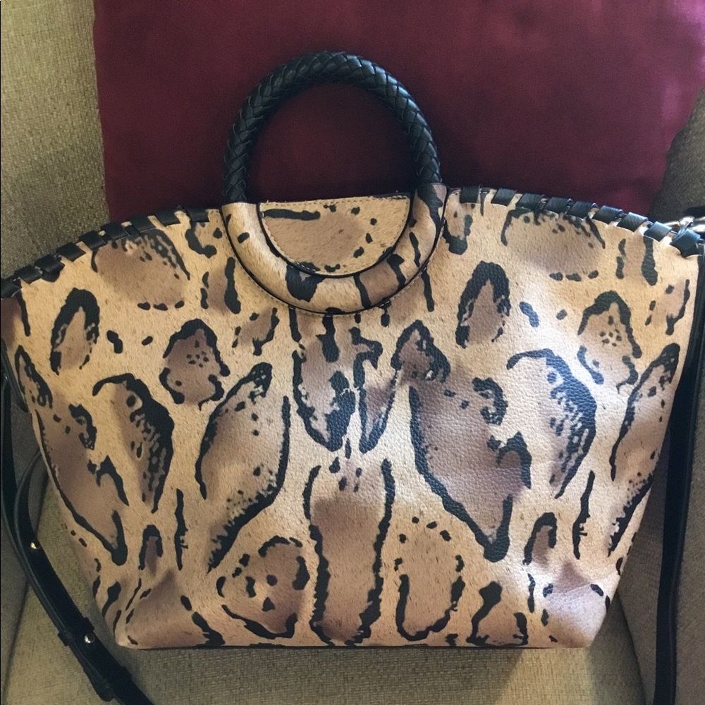 Sole Society Leopard Print Purse with Strap